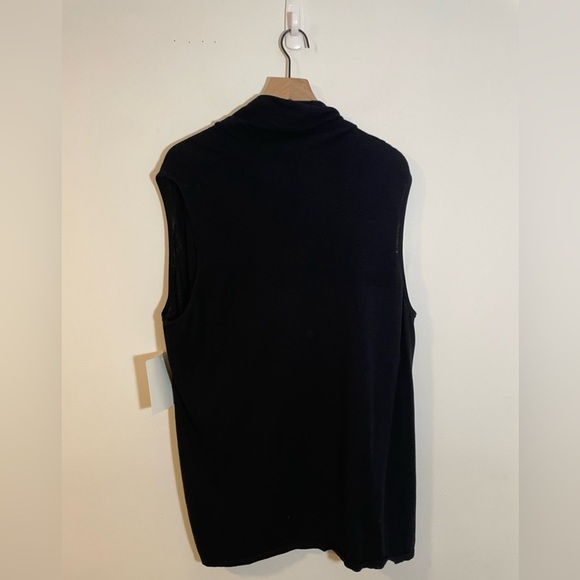 NWT Foxcroft Black Sleeveless Sweater Cadigan Layer Women’s Size 1X 100% Cotton - Picture 5 of 7